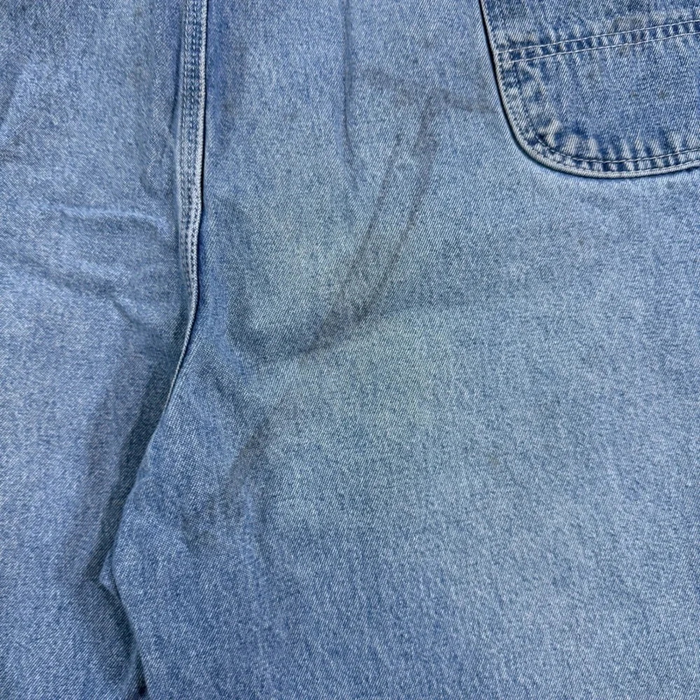 Carhartt B13 DST Men 46x32 Blue Denim Dungaree Carpenter Jeans Suspender Buttons